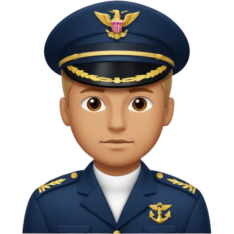 a big powerful fighter of the navy emoji
