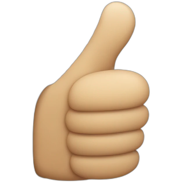 a thumbs up with the thumb curled to the right  emoji