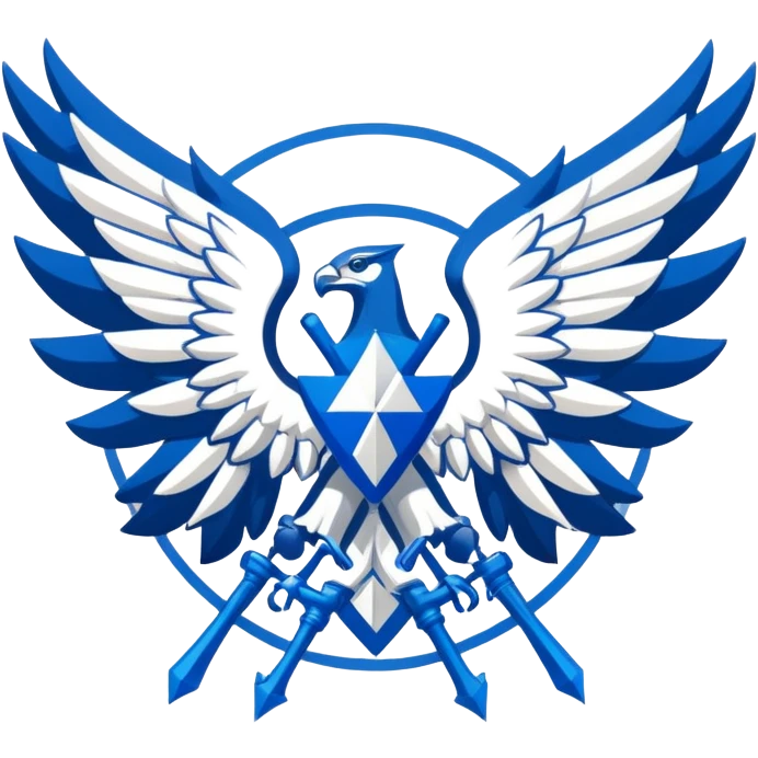 Survey Corps logo from Attack on Titan, Wings of Freedom emblem, overlapping blue and white wings emoji