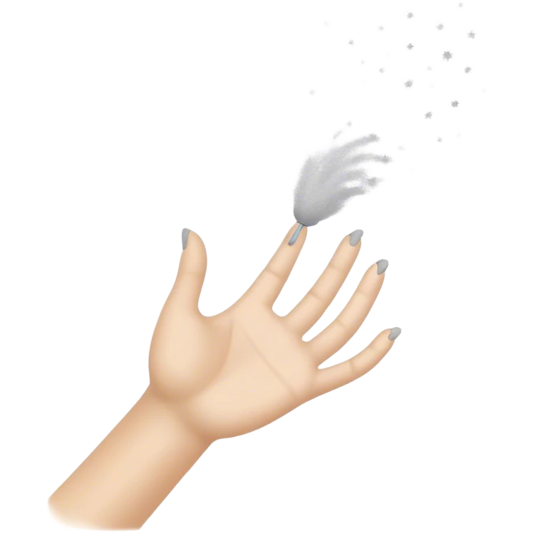 Hand sprinkle with dust  emoji