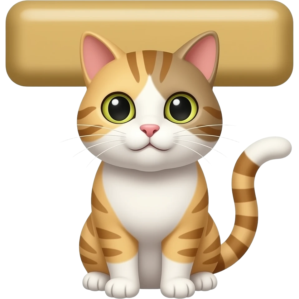 Letra T com um gato emoji