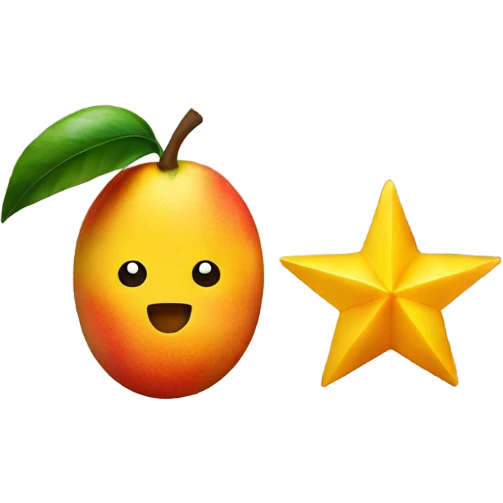 Star and a mango put together emoji
