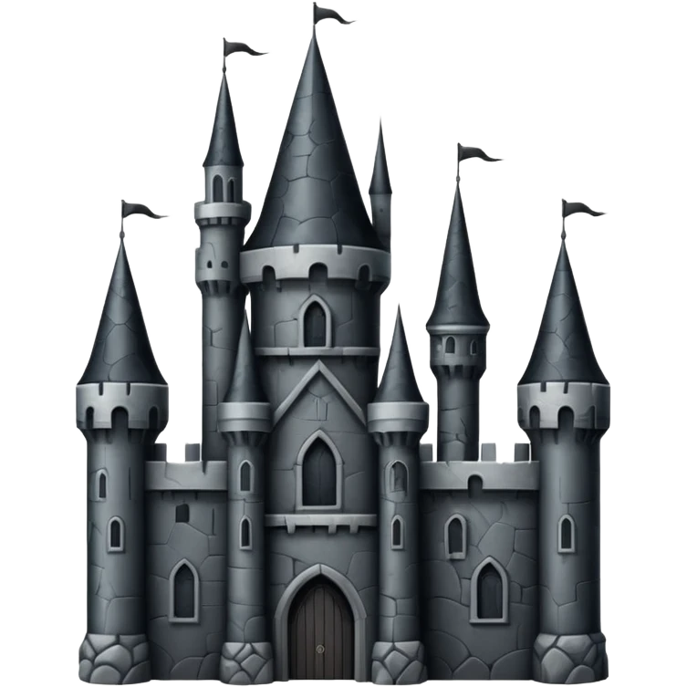 Gothic black castle emoji