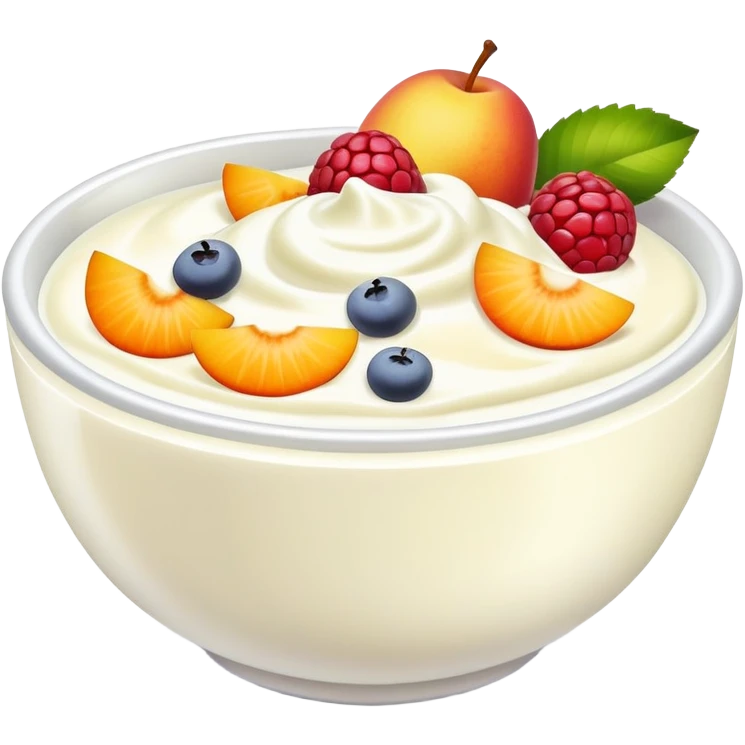 bowl of fruits and yogurt  emoji