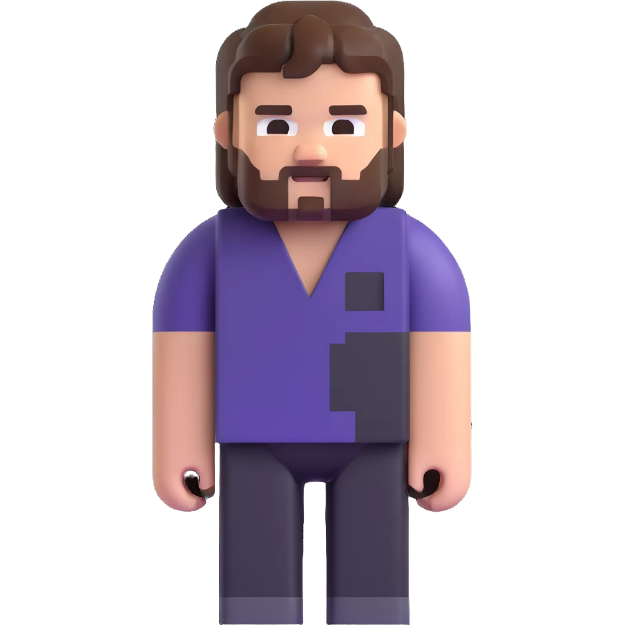 Jack Black as a Minecraft character emoji