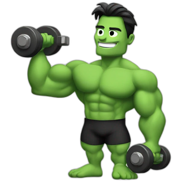 arnold with dumbell emoji