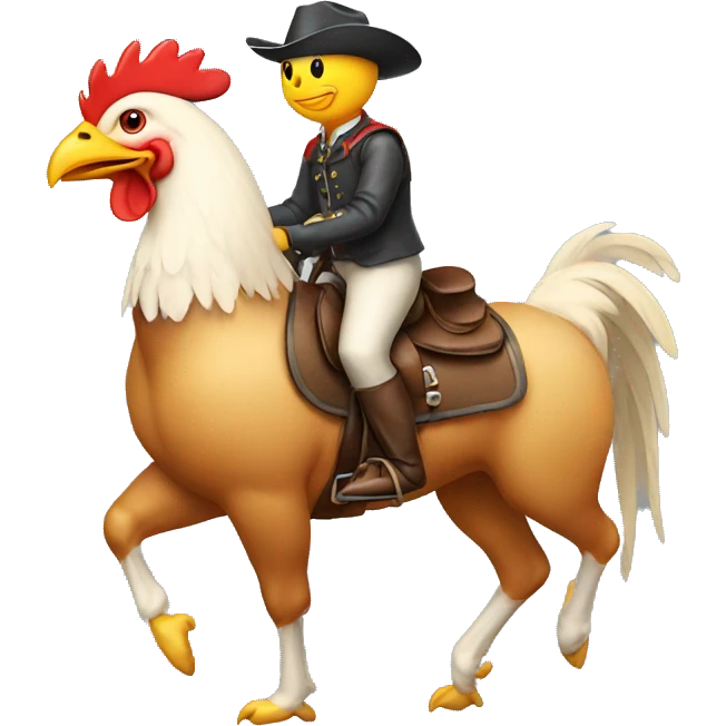 Chicken Riding on a Horse emoji