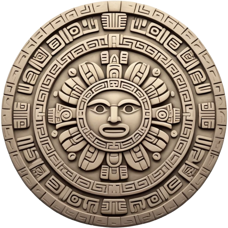 Aztec calendar stone symbol emoji