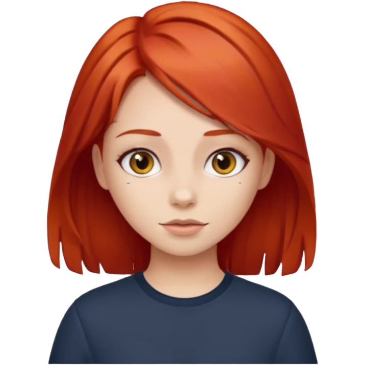 Quiero un emoji de una chica con pelo rojo emoji