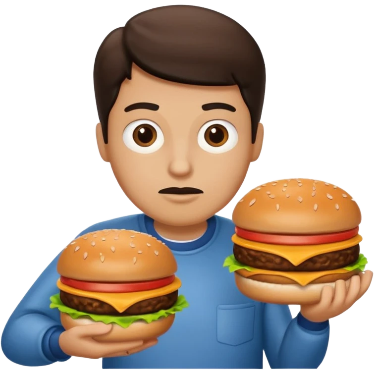 Burglar stealing burger emoji