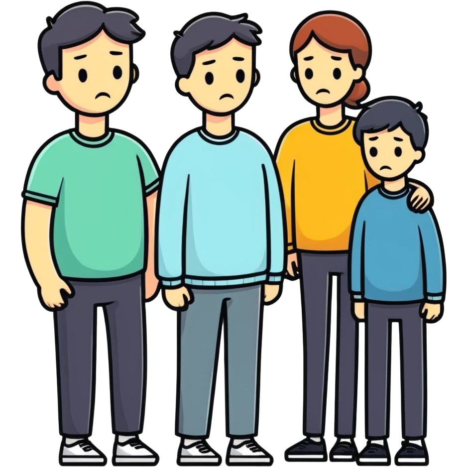 Group sad people emoji