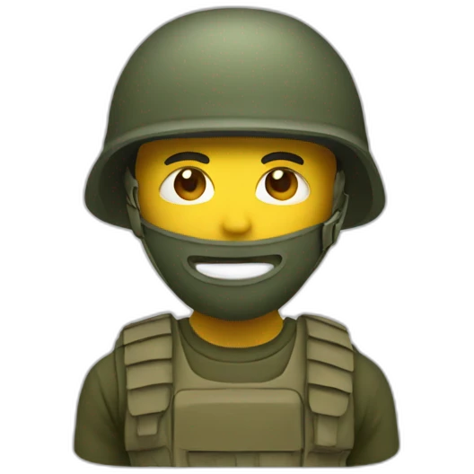 Soldier. Mask. emoji