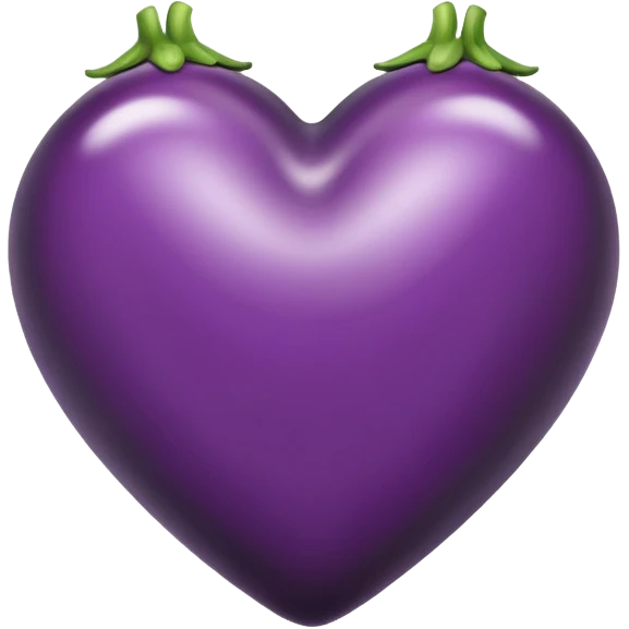 Aubergine heart  emoji