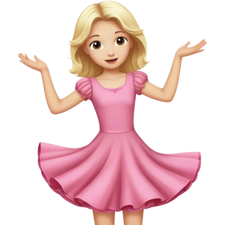 dance girl pink kids blondy emoji