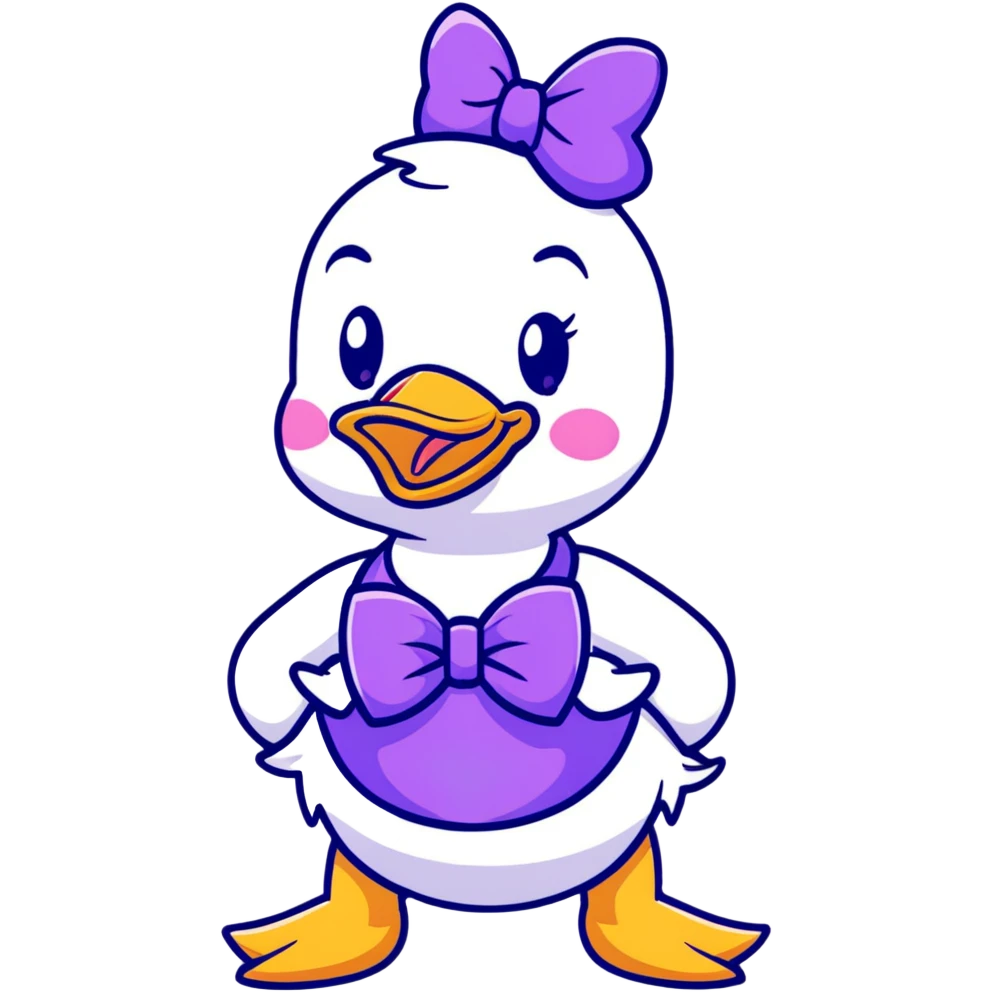 classic Daisy Duck from Disney emoji