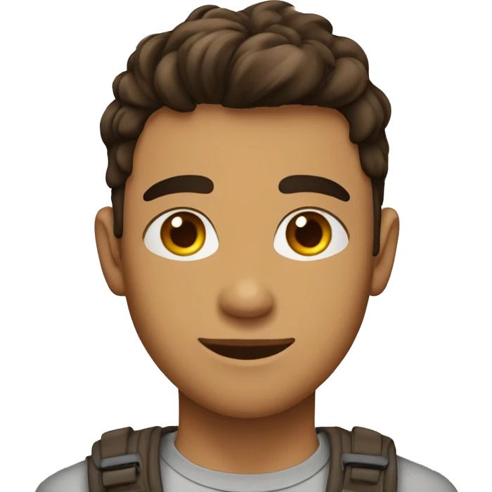 Jeune homme brun, yeux brun, corps entier  emoji