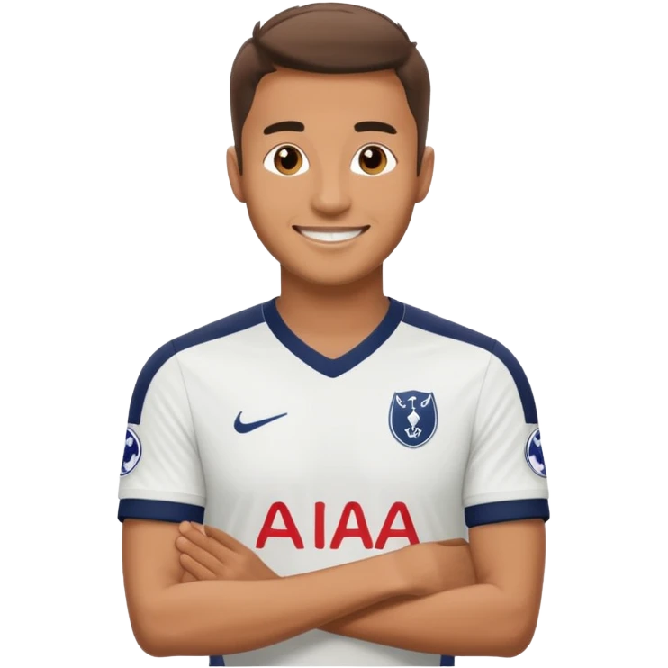 man in Tottenham hotspurs kit emoji