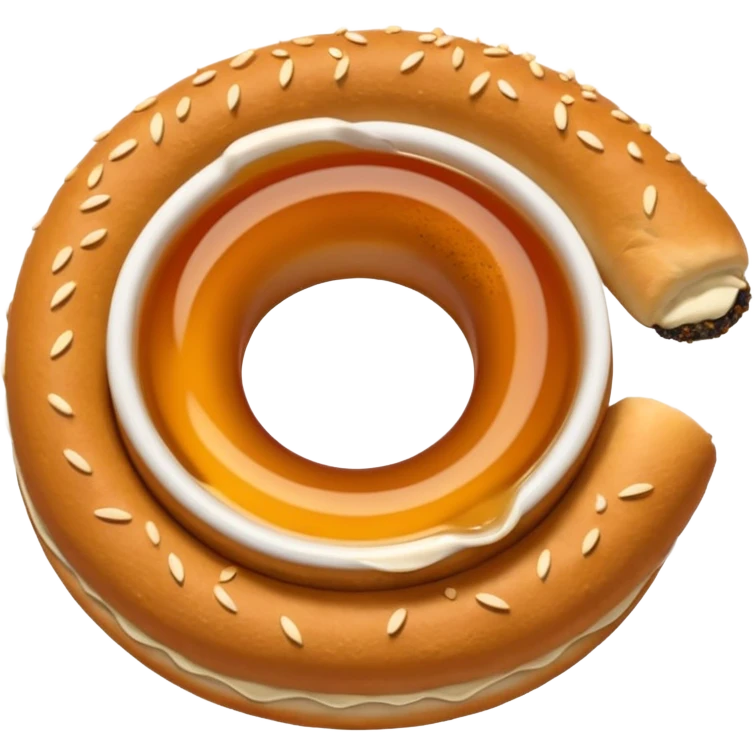 1 simit 1 Çay emoji