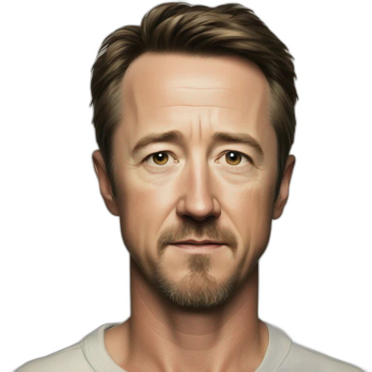 Edward Norton with cross tattoo emoji