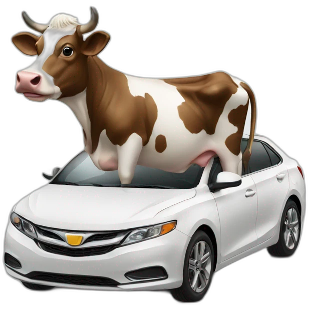 cow on car emoji