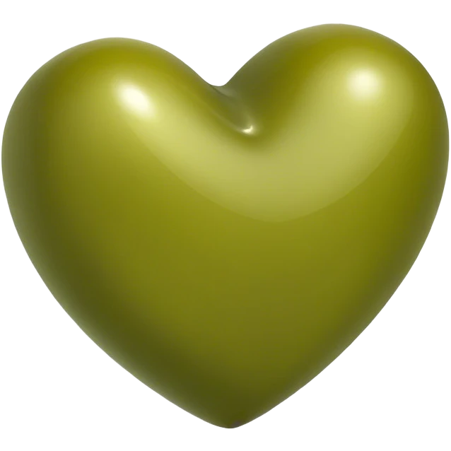 corazón verde oliva emoji