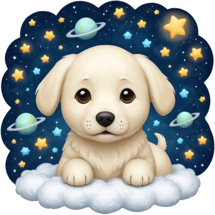 white labrador in space emoji