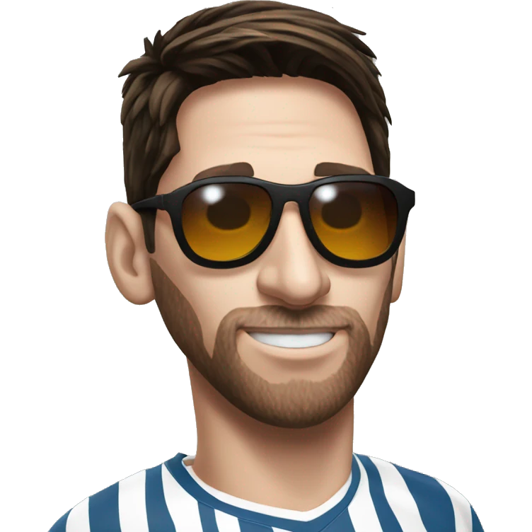 Messi with sunglasses emoji