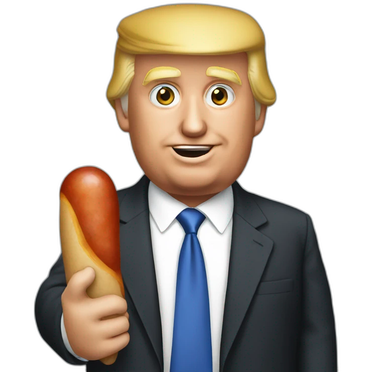 trump-holding-his-sausage emoji