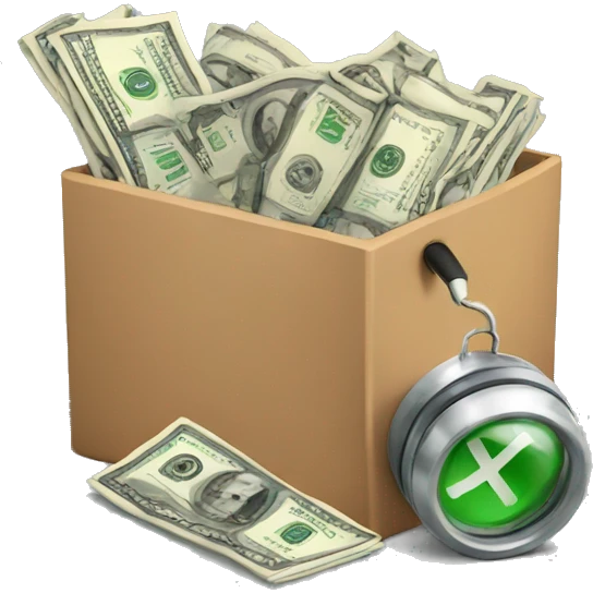 search and money emoji