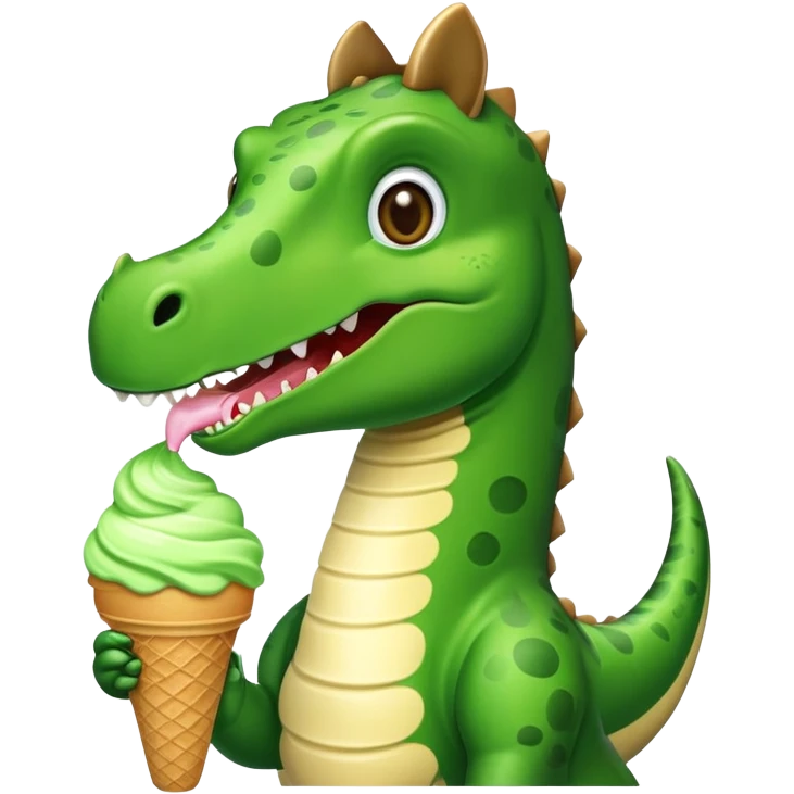 Lambeosaurus eating ice cream emoji