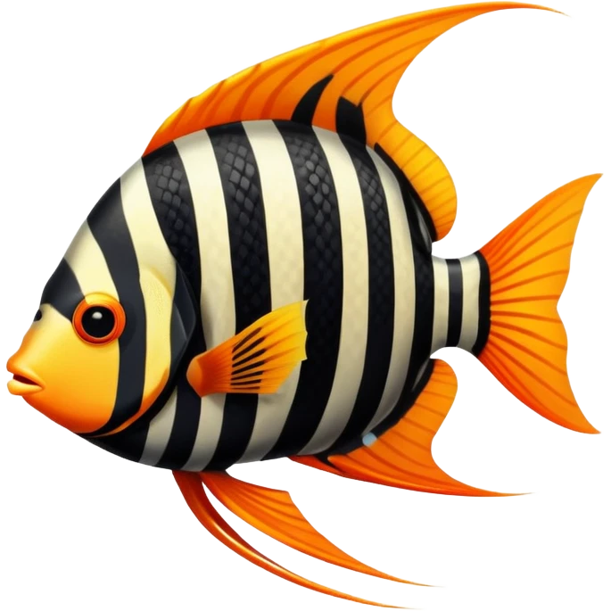 Angelfish with striped pattern emoji