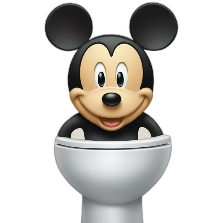 mickey inthe toilet emoji