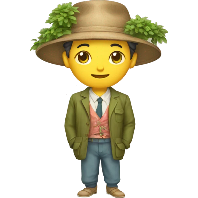 bonsai wearing vintage clothes emoji