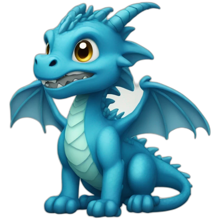 small blue coloured dragon  emoji