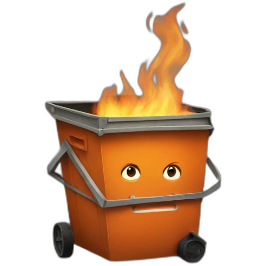 dumpster-fire emoji