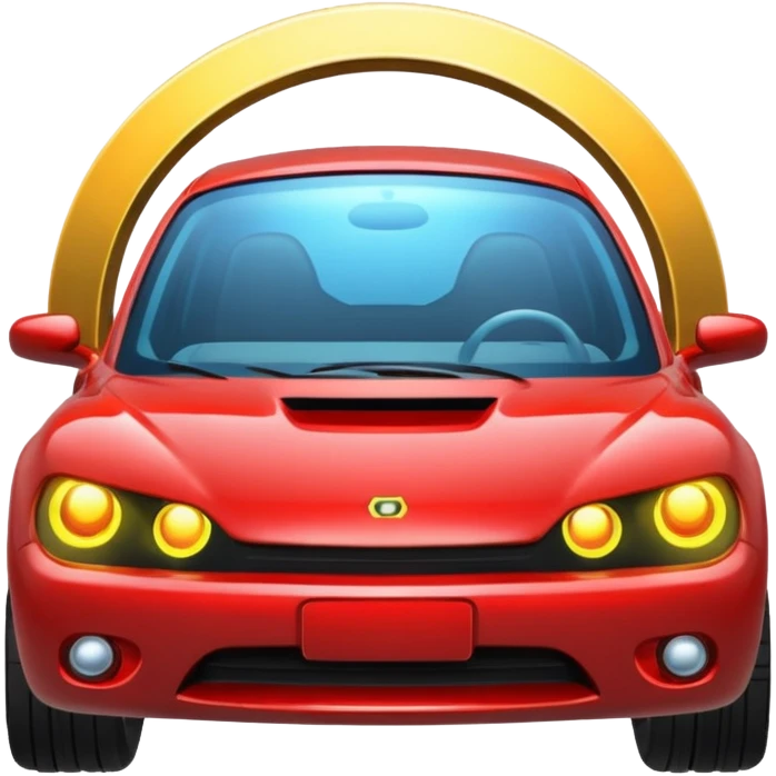 halo around a car emoji