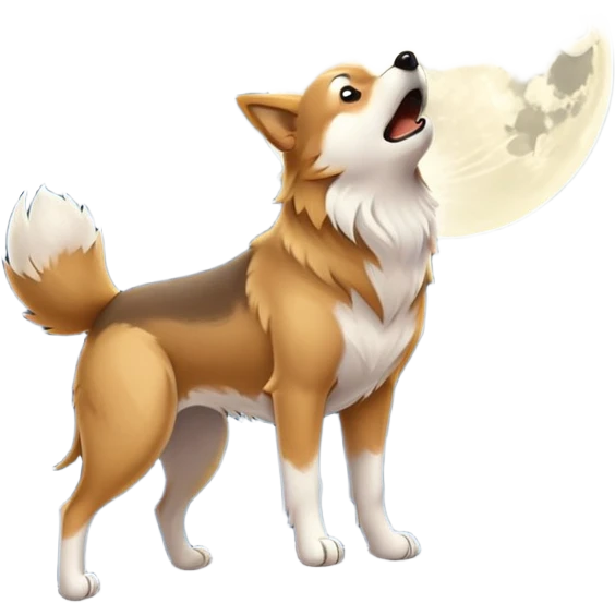 Dog moon emoji