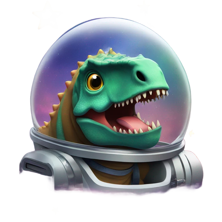 Dinosaur in space emoji