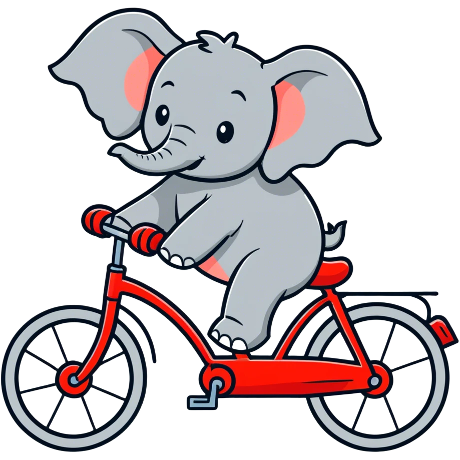 elephant riding a bicycle emoji