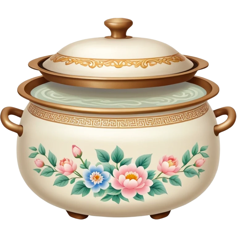Light colored vintage Chinese hotpot emoji