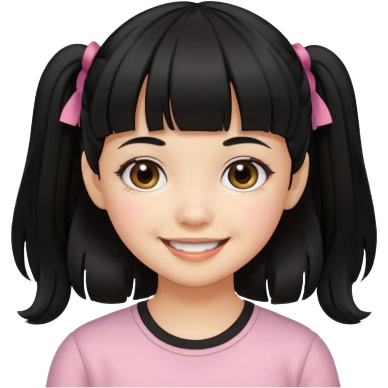 It's a trend setter that gives information about all kinds of skin and beauty, but it's a bit mild with black hair, bangs, and pigtails. It's kind of cute and smiling emoji