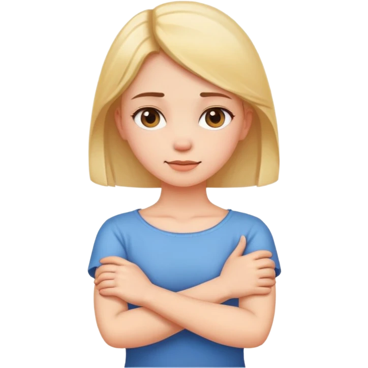 arms crossed holding neck gurl emoji