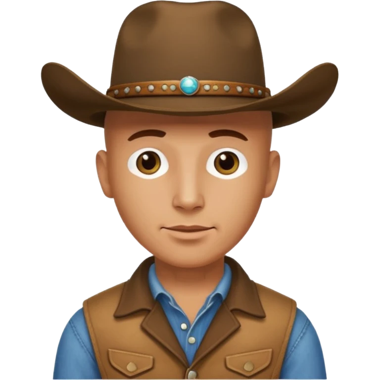 cow boy bald emoji