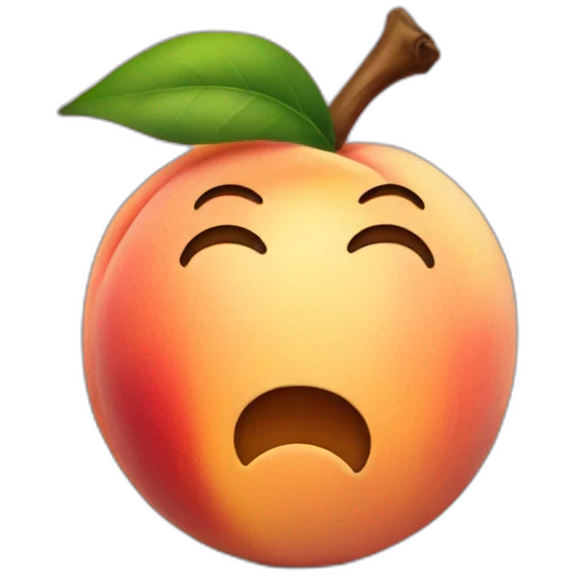 Peach with face emoji
