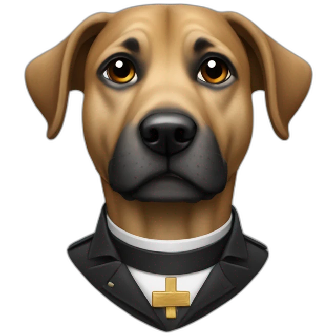 Perro pastor aleman negro emoji