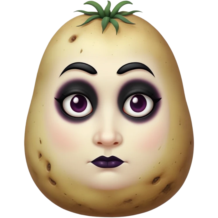 chillin goth potato villain  emoji