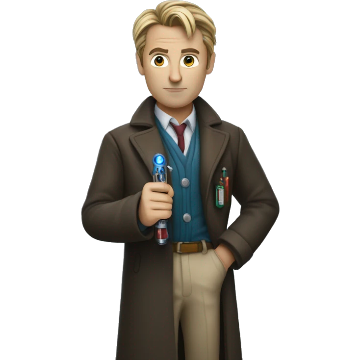 15th doctor holding sonic screwdriver  emoji