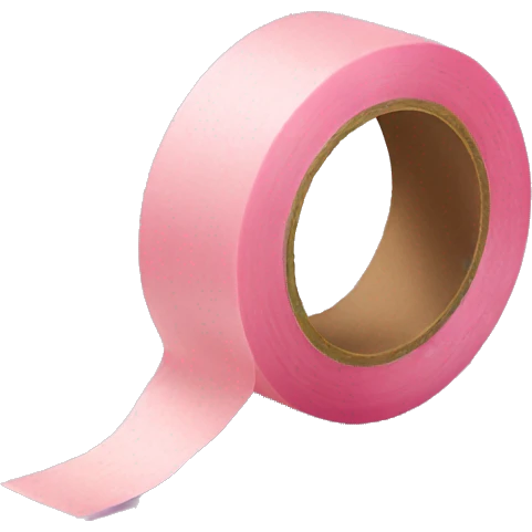 a mat of decorative pastel pink scotch tape emoji