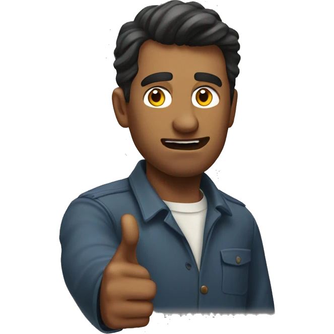 Man pointing angrily behind him  emoji