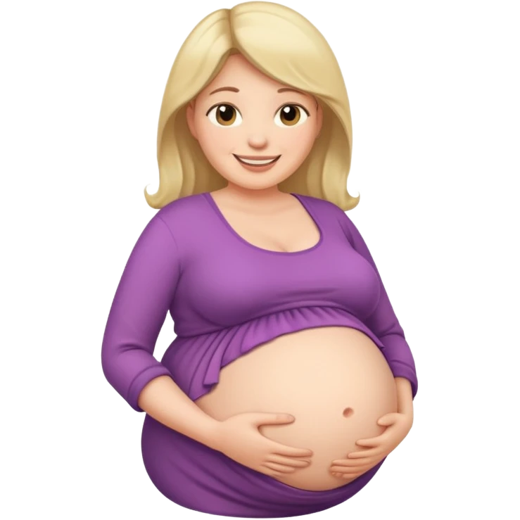 heavily pregnant woman with very very large overdue  belly emoji